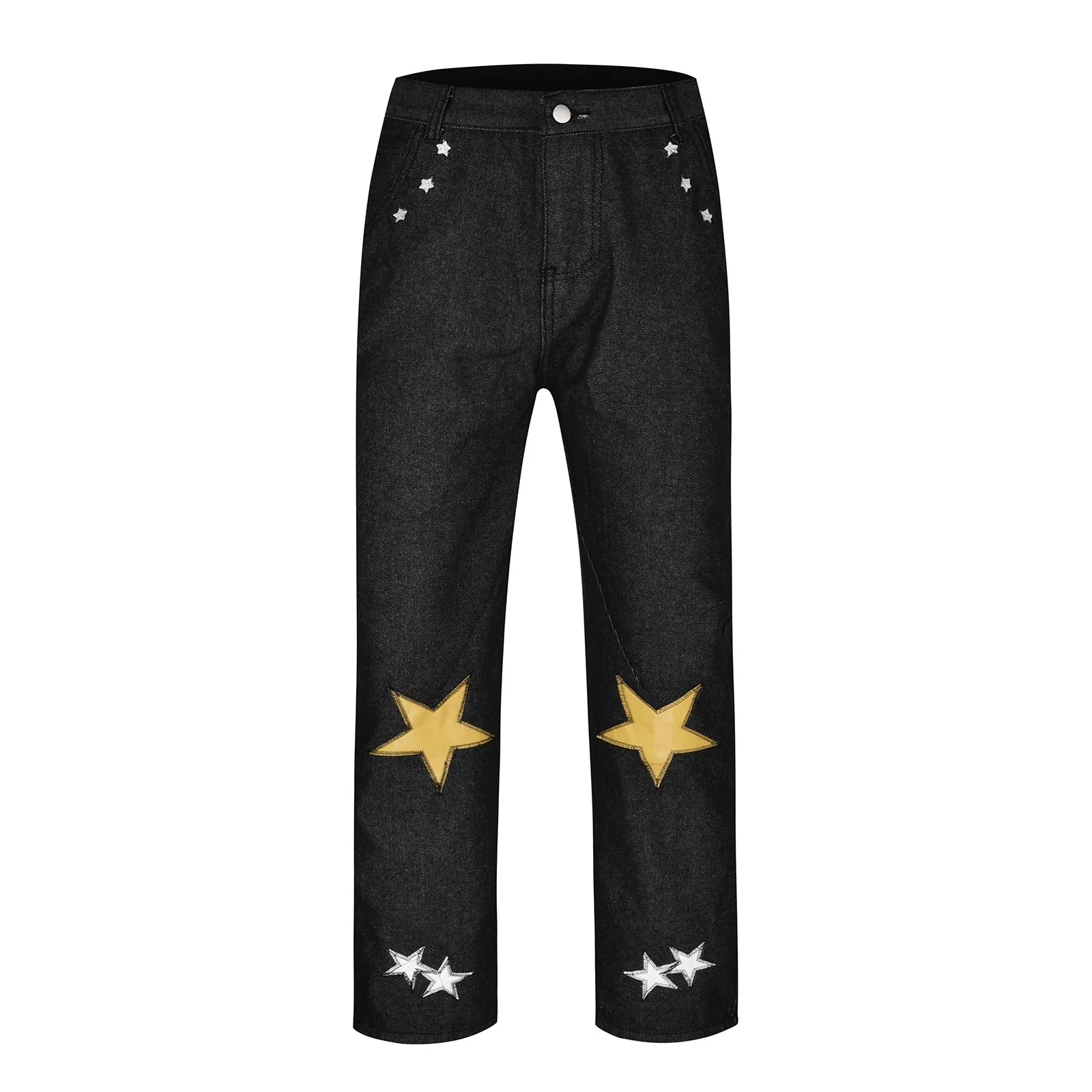 American Retro Casual Pants Autumn Fashion Hiphop Personality Pattern Loose Straight Leg Wide Pants ropa hombre