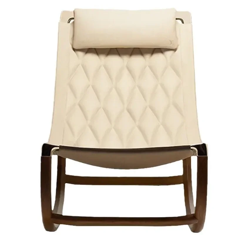 Leisure chair walnut lazy rocking chair ash wood simple modern sofa chair
