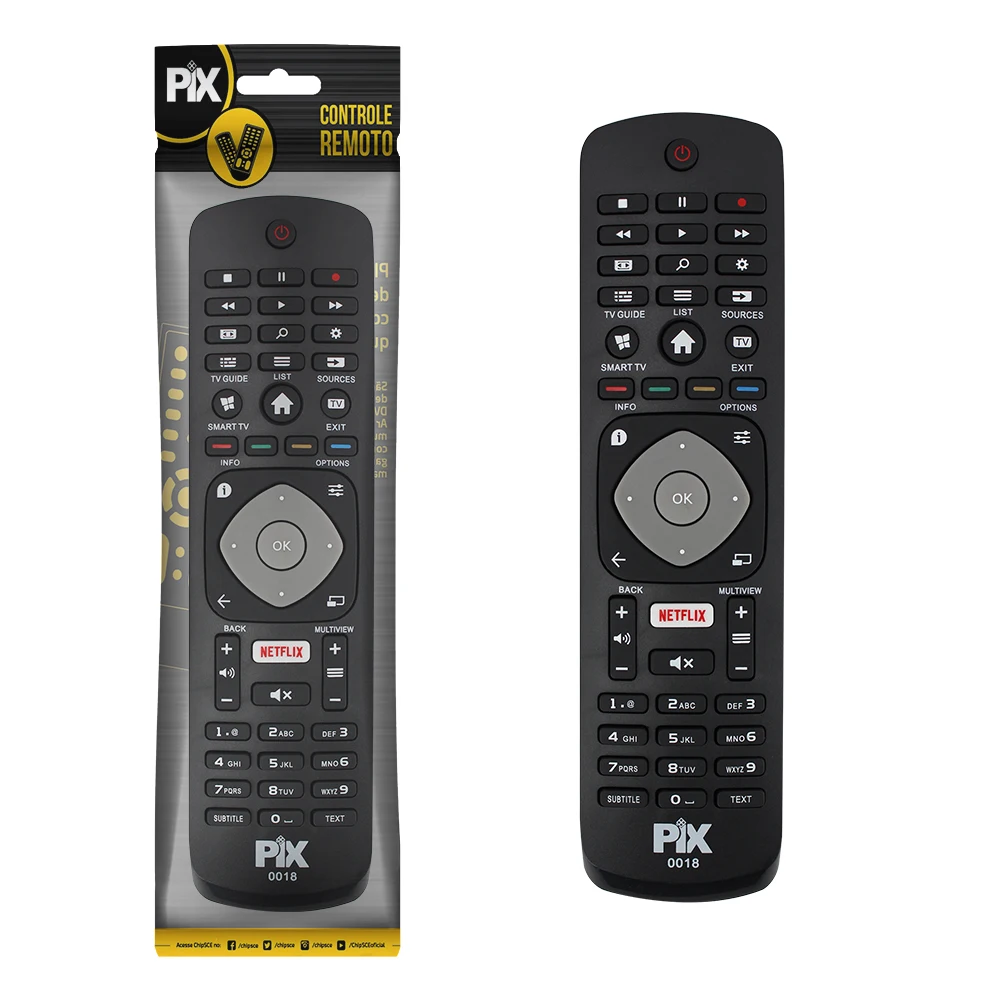 Compatible Remote Control Philips Led Key Smart and Netflix