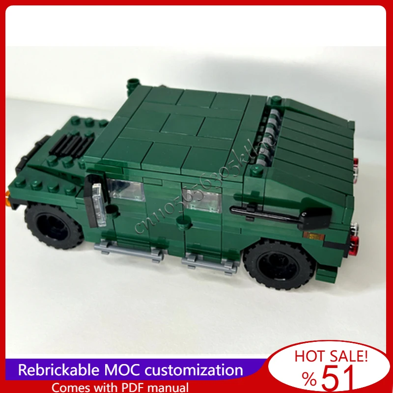 Nowy model pojazdu z napędem na cztery koła 329 części MOC 1:35, praktyczny, do samodzielnego montażu, edukacyjny, kreatywny, zabawka dla dzieci, prezent na Boże Narodzenie.