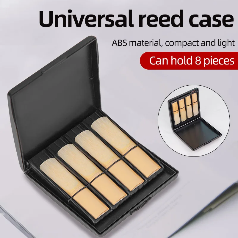 

Saxophone Reed Case Clarinet Reed Case Oboe Reed Case Abs Reed Storage Box Waterproof and Wear-Resistant 8 Reeds Universal Alto Tenor Soprano Reeds Saxophone Universal Accessories
