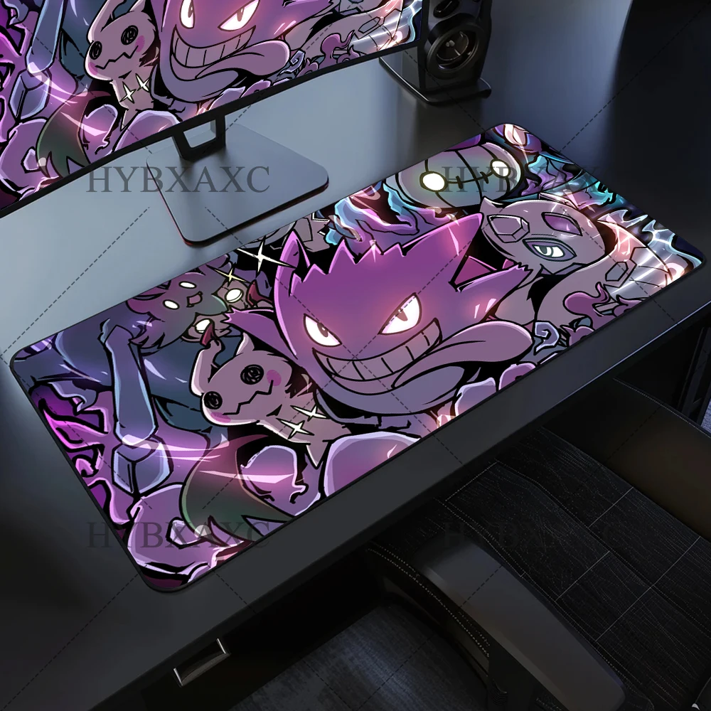 P-pokemon-gengar Grande Mousepad büyük oyun Mouse Pad LockEdge kalınlaşmış bilgisayar klavye masa sümen