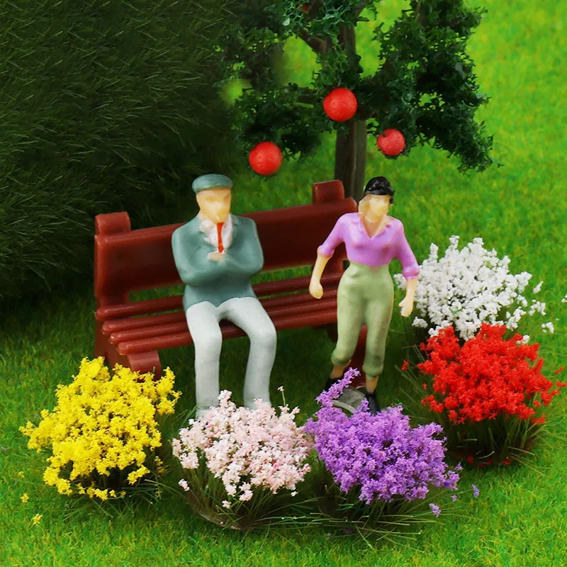 Miniatur Simulation Blume Gras Cluster Modell Diy Gebäude Garten Sand Tisch Szene Layout Materialien Diorama Kits 1Pcs – Detail 9