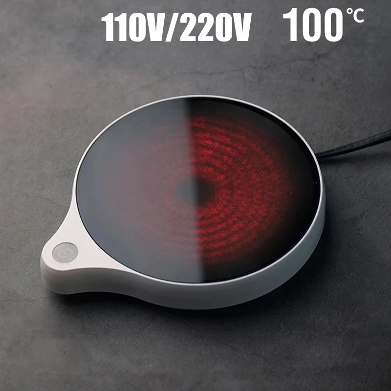 110V/220V Cup Heater 100°C Coffee Mug Warmer Hot Tea Makers Warmer Coaster Electric Hot Plate 5 Gear Heating Pad For Milk Tea