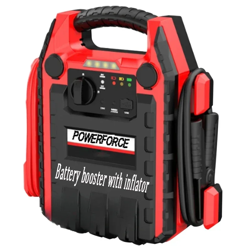 24000mAh Portable Jump Starter 2000A Peak Car Jump Starter Booster Power Bank Battery with 250PSI Tire Inflator