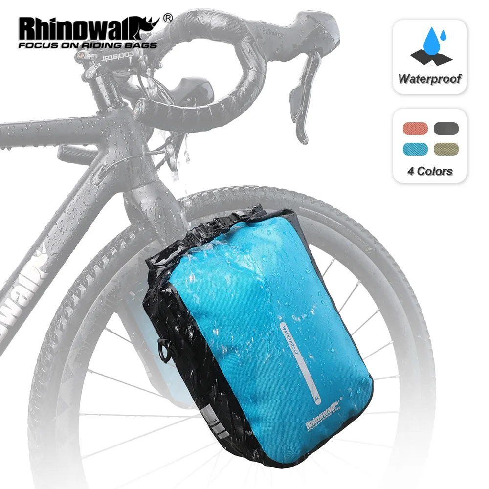 Rhinowalk Bike Front Fork Bag Waterproof 4L-6L Pack Quick Release For MTB Road Bike Scooter Cycling Shoulder Bag Storage Bag