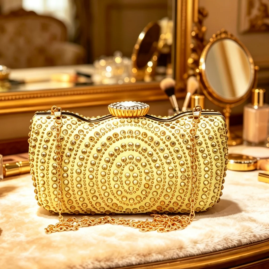 Elegante Damen-Abendtaschen mit Strass, Designer-Kristall-Bankett-Handtasche, luxuriöse Hochzeits-Braut-Clutch, einzigartige Diamant-Clutches – Detail 8