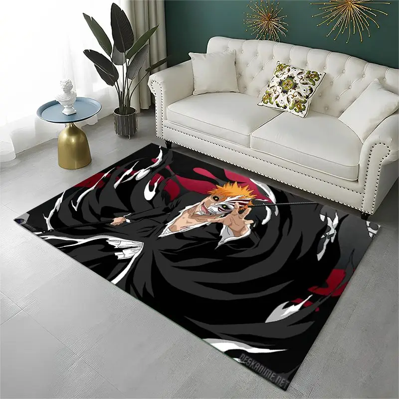 Classic Anime Bleach Kurosaki Ichigo Living Room Non-Slip Area Rug Soft Carpet for Bedroom Kids Playroom Sofa,Home Decor Doormat