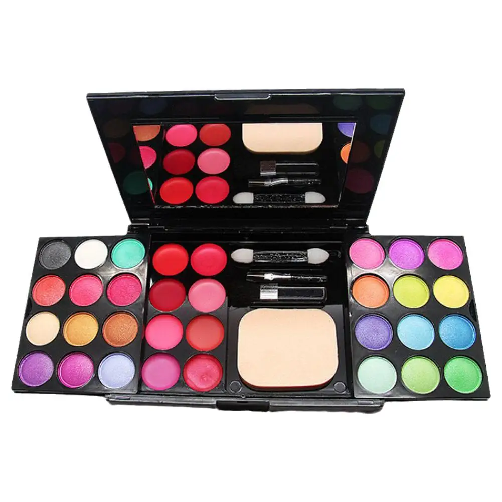 24 colori Eyeshadow Palette libro a tre strati trucco occhi ombretto a lunga durata e Glitter colori cosmetici lucidi Matte Fine X4I1