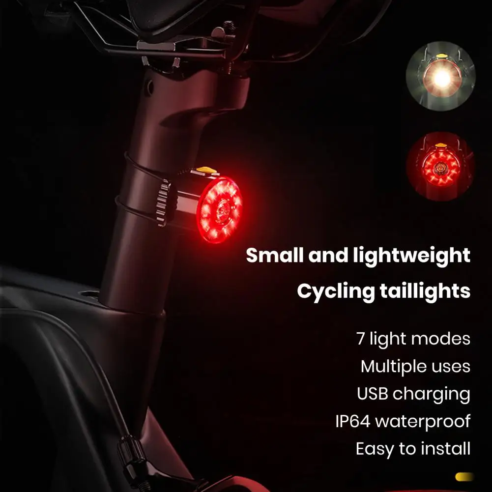 

Waterproof Rear Light Bicycle Taillight High Brightness Waterproof Bicycle Rear Light Easy Installation Battery Powered Bike