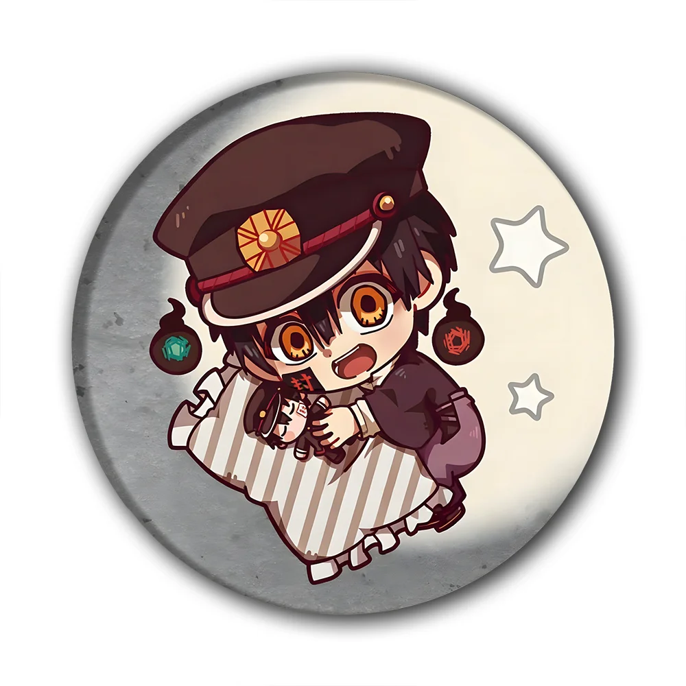 Interesting Pattern Badge Brooch, Hot 1PcToilet-bound Brooches Takeba Megami Yuuki Tensei Makoto Yukari Cosplay Keychain