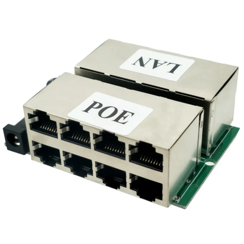 Imagem -02 - Poe Fast Velocidade Injector Splitter Power Over Ethernet Injector Módulo de Alimentação Adaptador Fonte de Alimentação Sintetizar Dc1248v Port