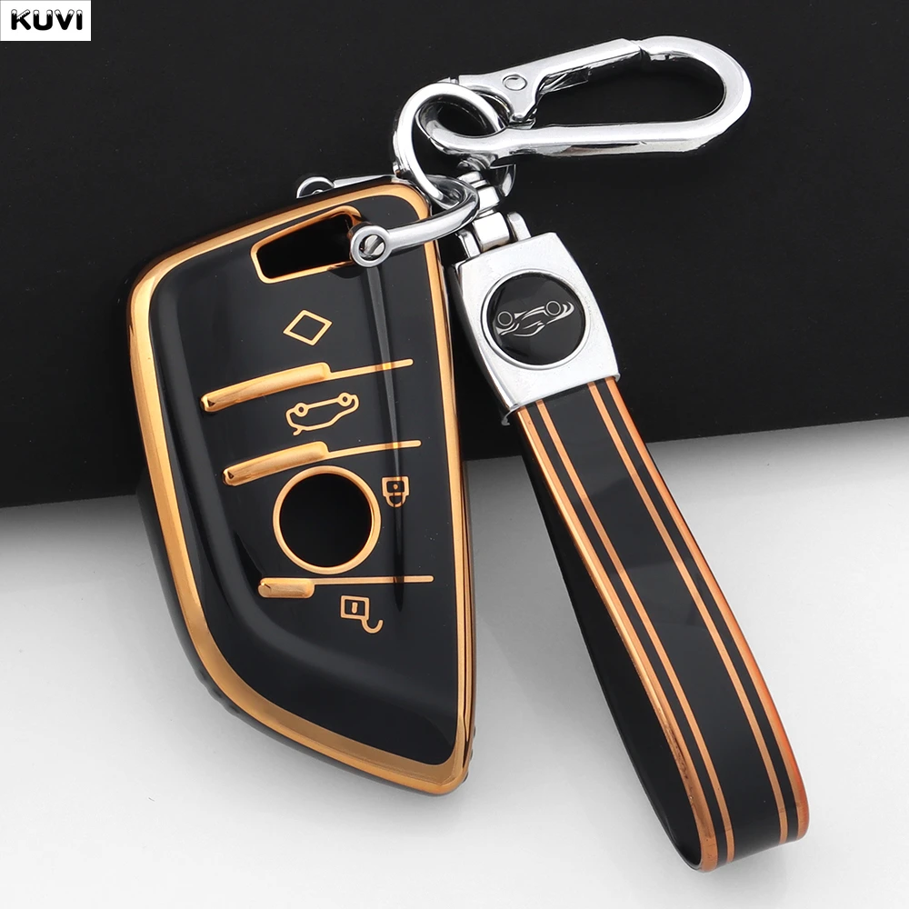 Modische TPU-Autoschlüsselhülle für BMW X1 X3 X5 X6 X7 1 3 5 6 7 Serie G20 G30 G11 F15 F16 G01 G02 F48 Schlüsselanhänger-Schutzhülle