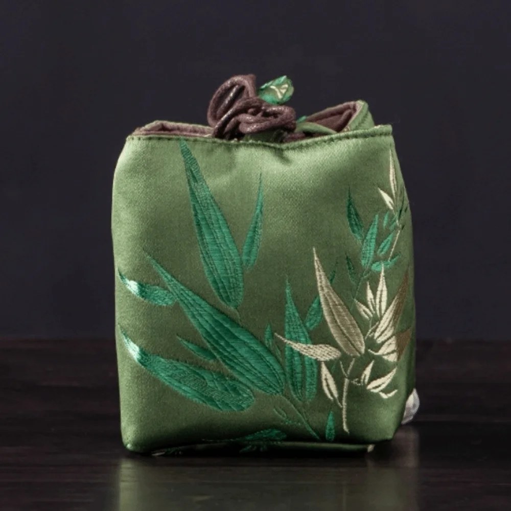 Creative Brocade Tea Set Storage Bag Thickened Embroidered Chinese Style Bag Kettle Storage Bag Travel Tea Set