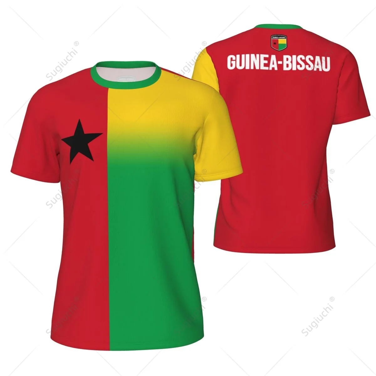 Camiseta deportiva de malla, ropa con bandera de Guinea para correr, fútbol, tenis, fútbol, Fitness, personalizada, impresa en 3D