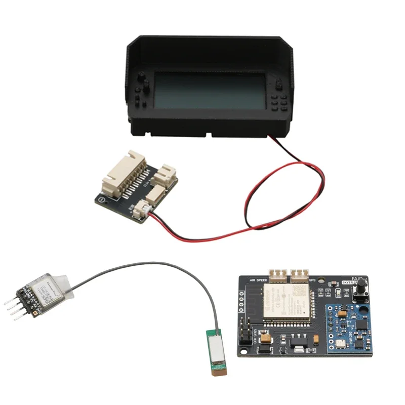 BoMaS1Set Color Digital Flight Instrument OLED Screen Display W GPS Module Optional Airspeed Meter Pitot For FPV RC Airplane Rec
