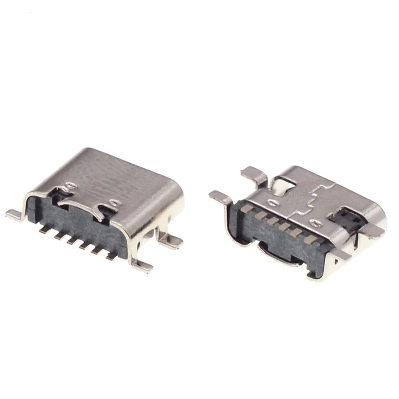 USB 3.1 Type-C 6pin Female Connector 3A High Current Fast Charging Toys Household Electronics Charging Interface Connector