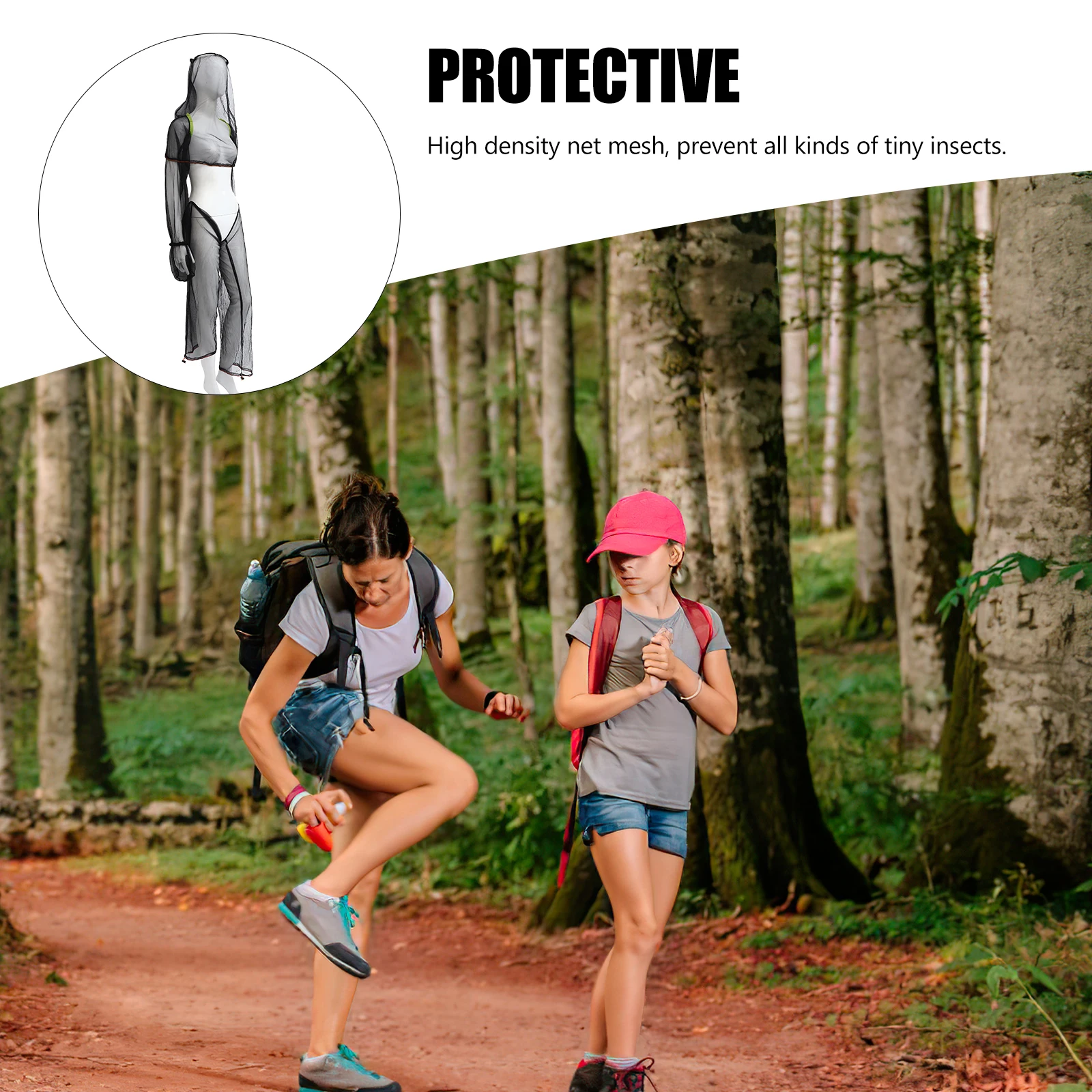 High-Density Net Suits Breathable Protective Outdoor Fishing Hunting Protective Mesh Fishing Clothes Camping Clothes