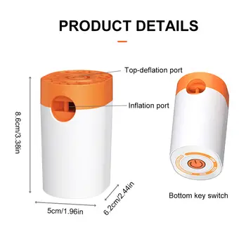 二合一迷你乾電池氣泵無線空氣壓縮機露營充氣放氣泵,適用於室內/室外充氣設備 10 最佳銷售 充氣床墊泵 - №9