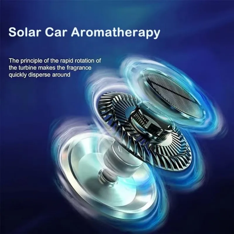 Solar Car Aromatherapy Car Aroma Diffuser Fragrance Decoration Intelligent Solar Powered Auto Rotating Car Aroma Diffuser