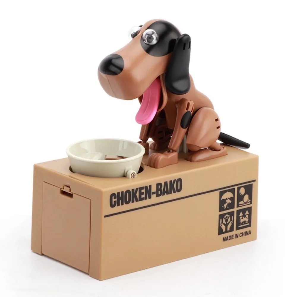 Tirelire pour chien mignon, pièce robotique Anti-chute Durable, jouet Munching, tirelire électronique automatisée, chiot intelligent, chat, tirelire
