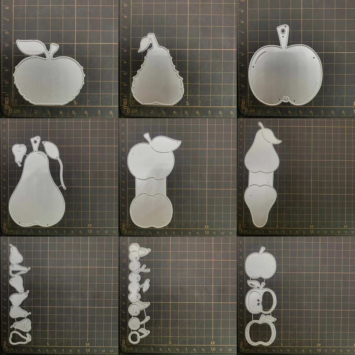 

9 видов металлических вырубных форм для яблок и груш, трафареты для скрапбукинга, декоративного тиснения, рукоделия, вырезания и оформления