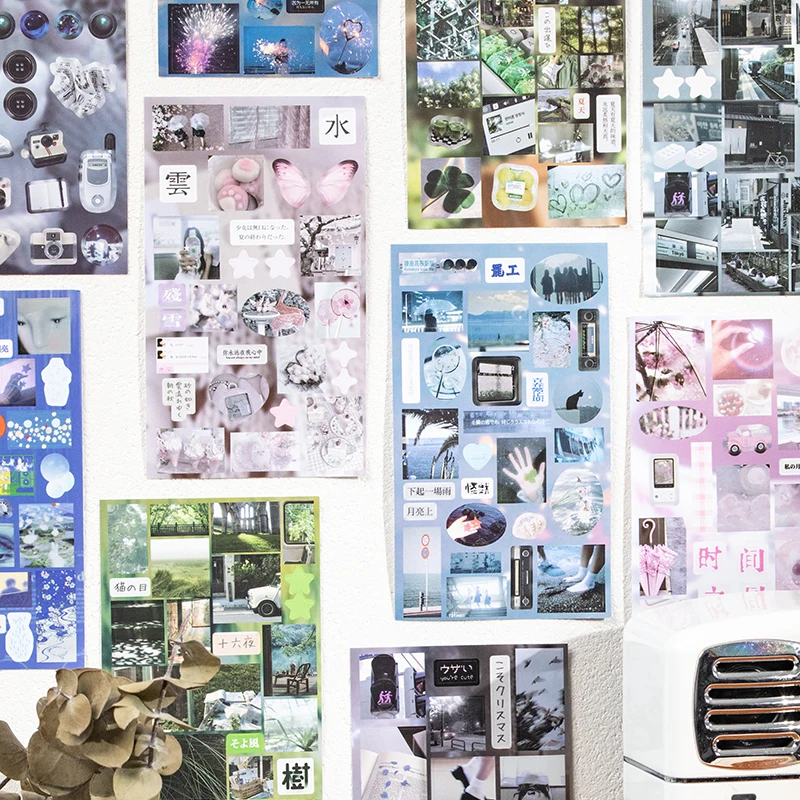 20 ورقة Kawaii Ins اليابانية الكورية الجمالية القرطاسية ملصقات الإبداعية كلية غير المرغوب فيه مجلة مخطط كتيب DIY بها بنفسك سجل القصاصات #5