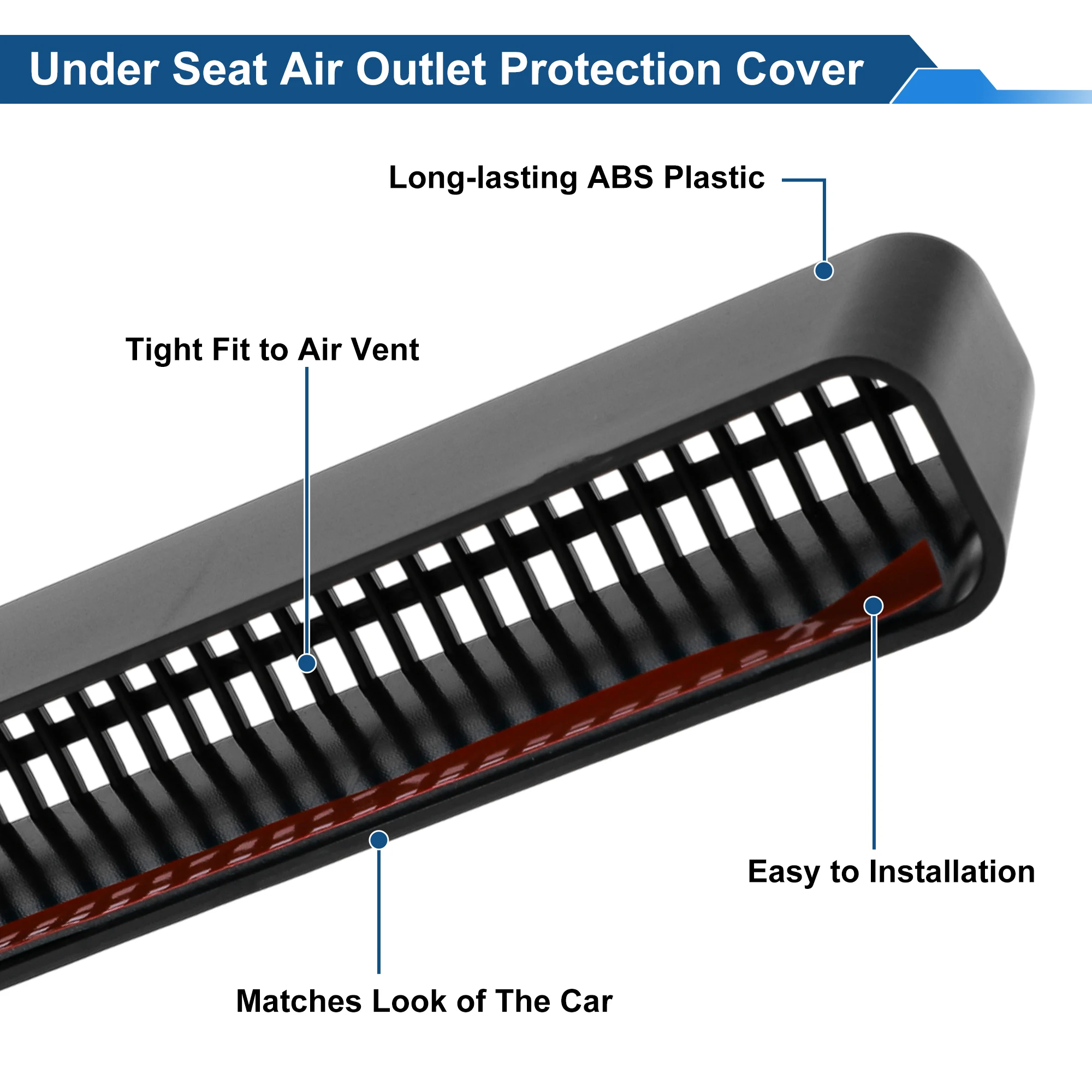 UXCELL غطاء حماية منفذ الهواء تحت المقعد لتويوتا RAV4 2019-2025 المقاعد الخلفية 2 قطعة #6