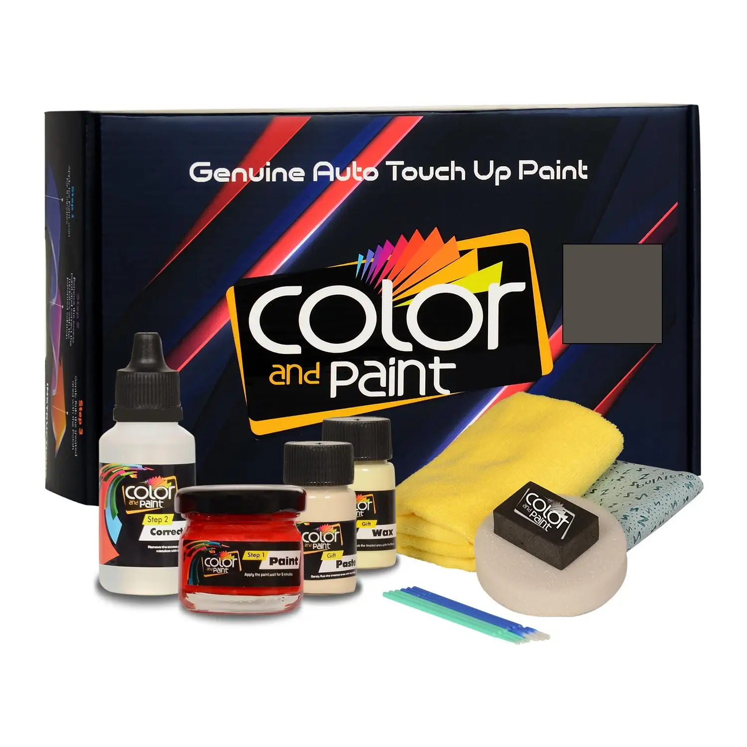 

Color and Paint compatible with Dodge Automotive Touch Up Paint - DARK TUNDRA MET - JT9 - Basic Care