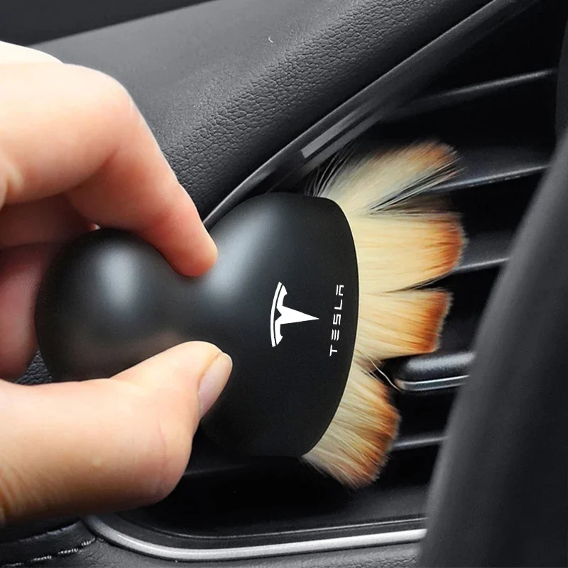 Car Interior Cleaning Tool Air Conditioner Air Outlet Cleaning Soft Brush For Tesla Model 3 Model Model X Y Roadster Performance