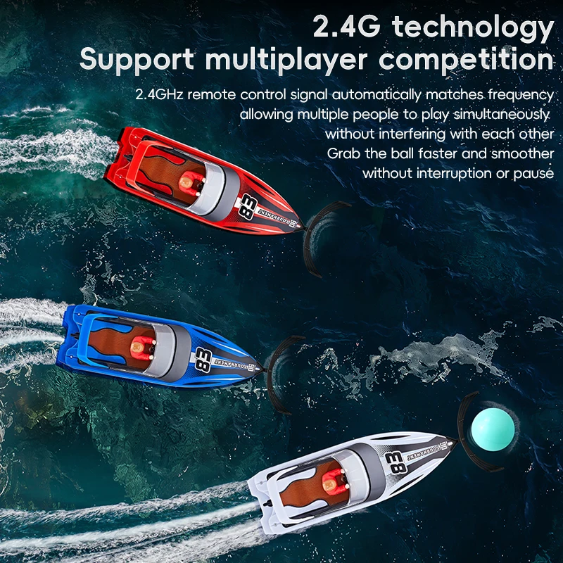 เรือบังคับวิทยุ HJ821 ความเร็วสูง กำลังแรง 2.4G ใบพัดคู่ ของเล่นเด็ก เรือจำลองควบคุมระยะไกล ของขวัญ