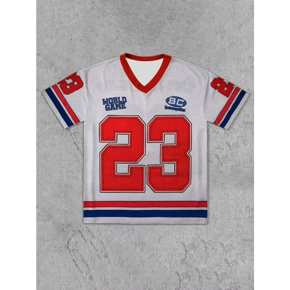 تي شيرت جيرسي شبكي للرجال صيفي مطبوع رقميًا ثلاثي الأبعاد ملابس رياضية هيب هوب لكرة السلة عصرية رائجة البيع