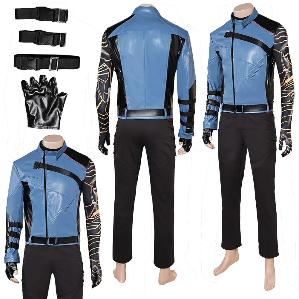 

Fantasia Anti-Hero Bucky Barnes Cosplay Clothing Movie Bolts of Thunder Disfraz Costume Men Halloween Carnival Party Clothes
