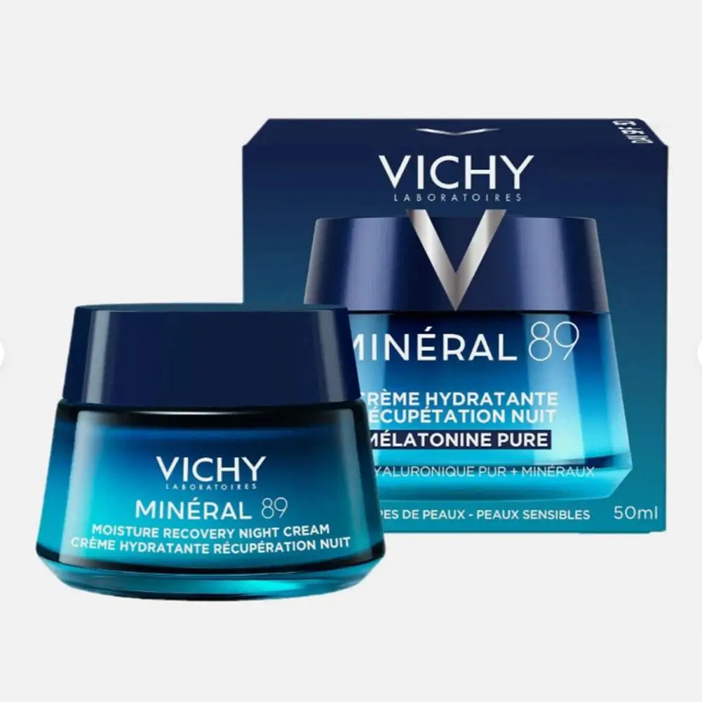 VICHY crema de noche reparadora calmante hidratante Mineral de ácido hialurónico puro rico en crema hidratante de noche probiótica