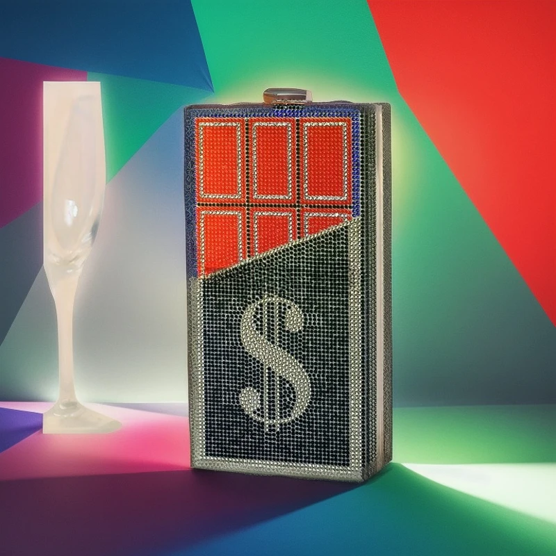 

Шикарная вечерняя сумка-клатч с блестками и бриллиантами, женская сумка через плечо, роскошная блестящая сумка для вечеринок, Borsa Luxury Donna