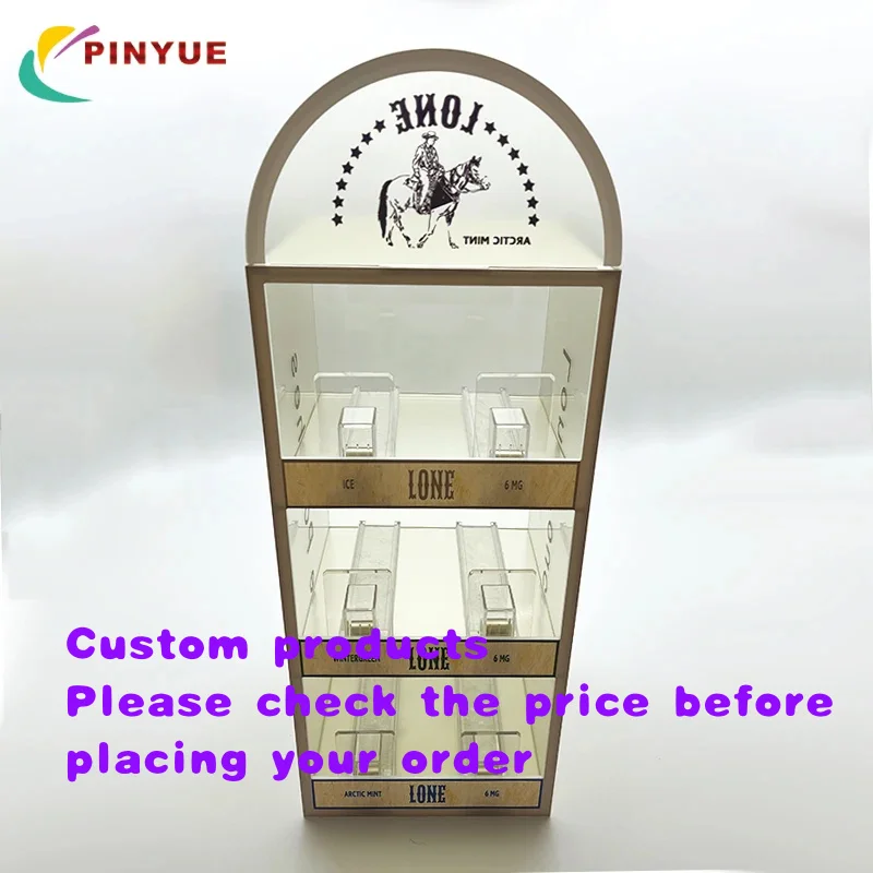 custom.Graphic LED Eco-Friendly 3-Layer Acrylic Display Cabinet with Automatic Smokeless Shop