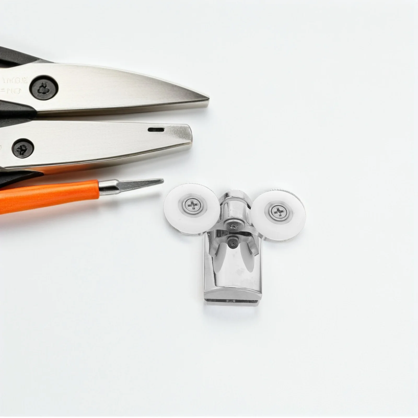 

2 set Bathroom Glass Door Rollers Smooth Sliding High Load Durable Metal Shower Replacement Parts Sliding Door Wheels Hardware