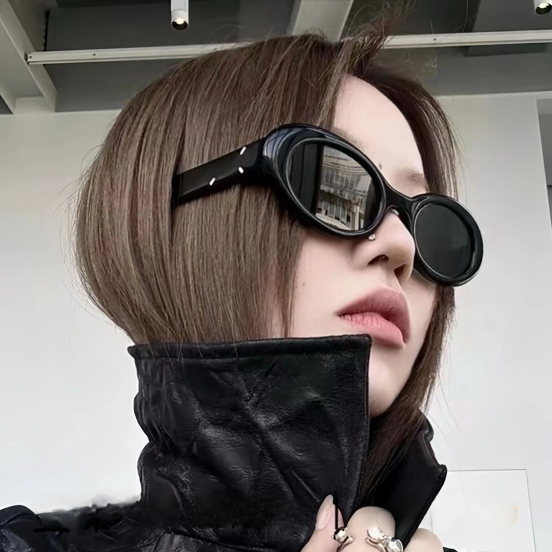 

Cat's Eye Retro Glasses Men's Personality High-grade Sunglasses Summer Women's Windproof Sun Glasses Outdoor Sports MJ0616