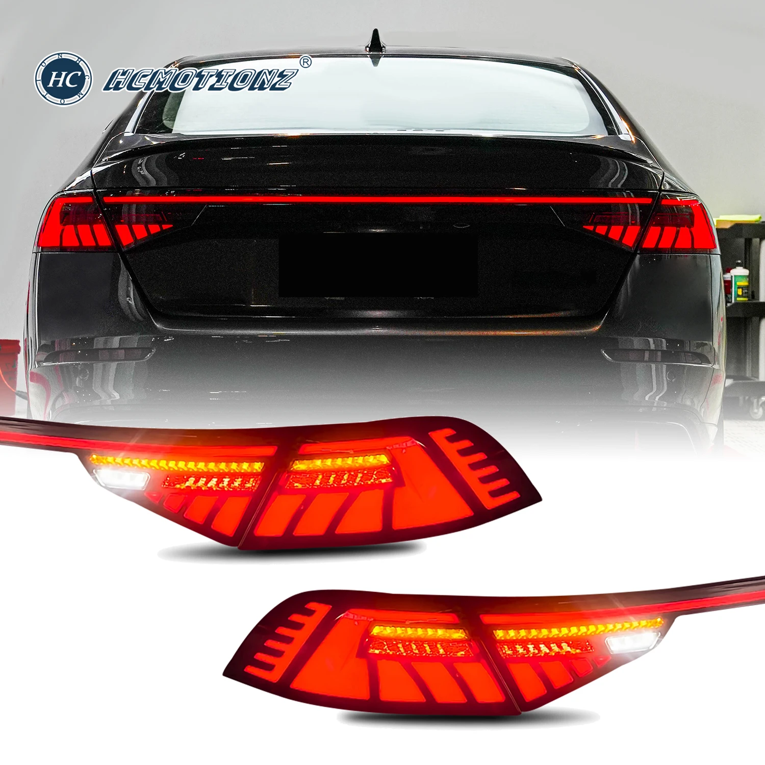 

HCMOTIONZ Taillights for Honda Accord 2023 2024 with Trunk Light Car LED Rear Lamps Assembly DRL Start up Animation