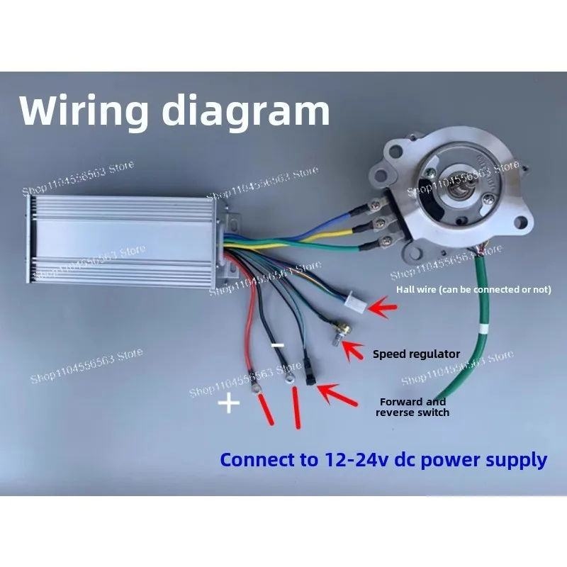 DC12V-24V Brushless Motor Controller, High Power, Brushless Motor Driver 800W 40A