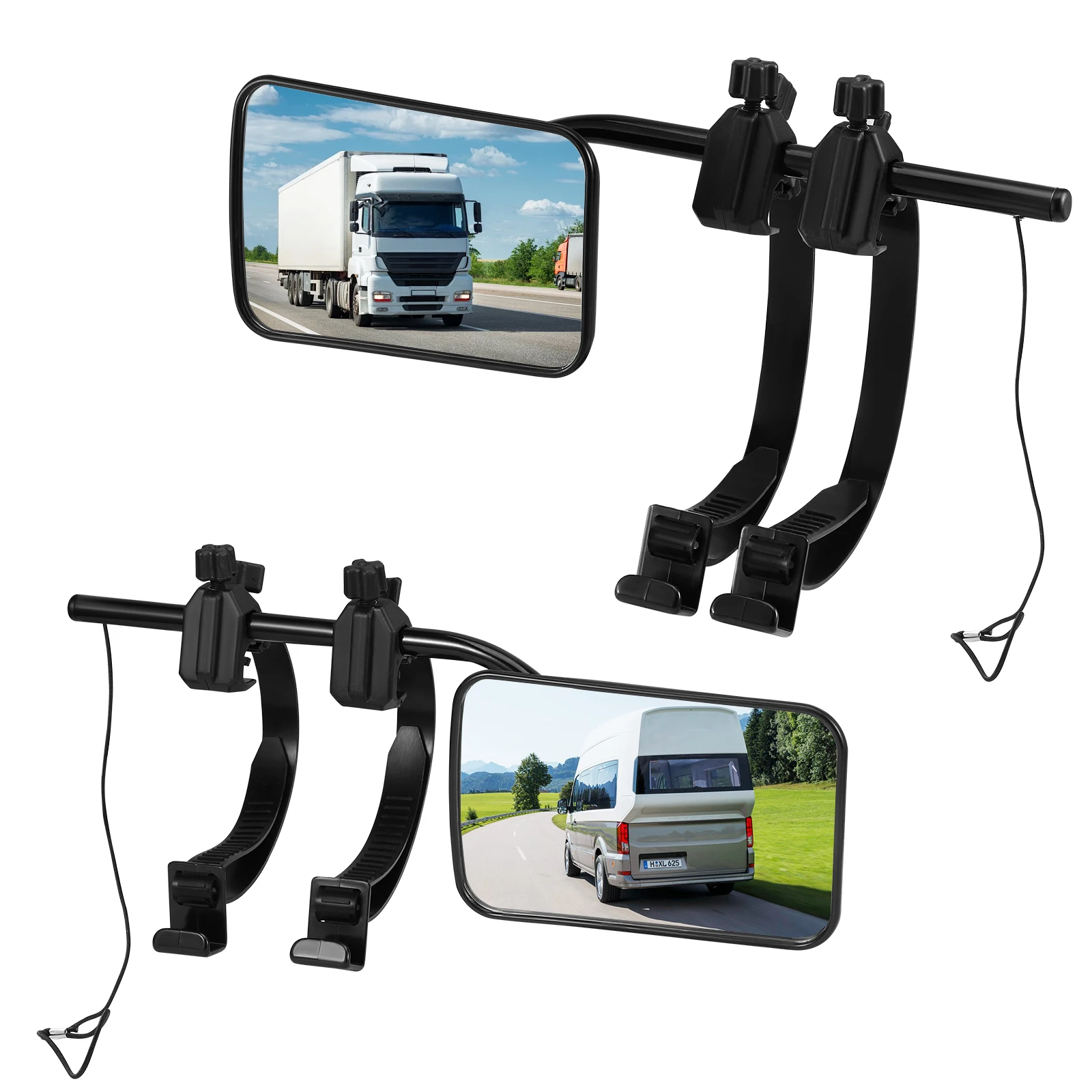 2 Stück/Set Verstellbare Ausziehbare Wohnwagen-Spiegel Universelle Anhängerspiegel für Autos SUVs Wohnmobile Vans LKWs Anhänger