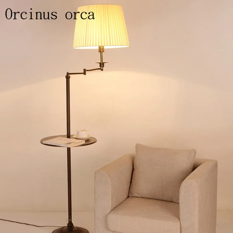 Floor lamp simple living room shelf lamp Nordic study bedroom creative vertical lamp floor lamp