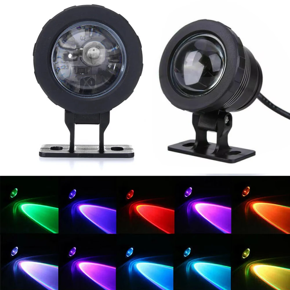 10W 15W IP68 Waterproof RGB LED Floodlight Underwater 12V 110V 220V Remote Control LED Spotlight for Fountain Pond Decor