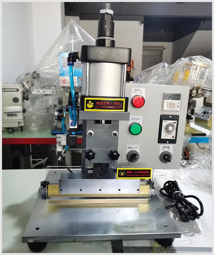 Pneumatic Purse Leather Wire Pressing Machine Semiautomatic Luggage Handbag Silver Bag Indentation Machine Edge Pressing Machine