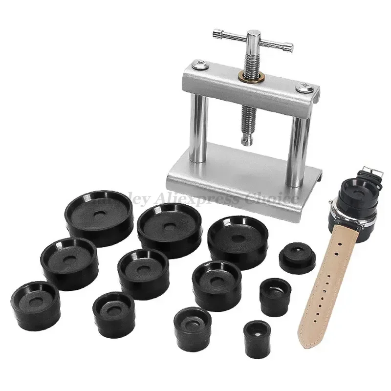 Watch Press Set Watch Back for CASE Closing Tool Fitting Dies Watch Repair Tool Die Kit Metal Watchmaker Maintenance Tools 18pcs