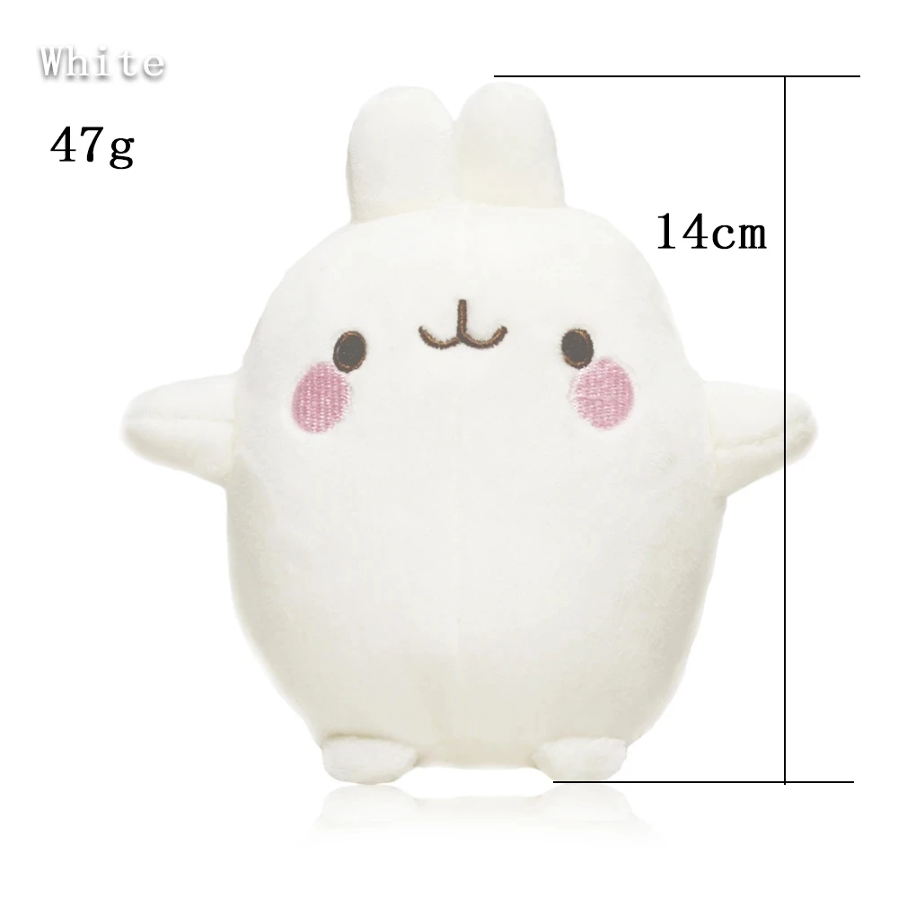 New Genuine 14cm Molang Piu Piu Kawaii Cute Plush Chick Rabbit Keychain Pendant Toy Anime Cartoon Soft Stuffed Dolls Child Gifts