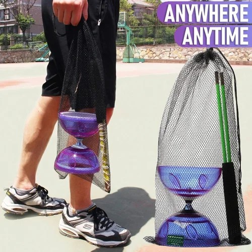 Imagen 2 del producto Diabolo-Juego de Yoyo chino portátil, equipo de Fitness profesional para adultos y niños, ejercicio de agilidad interior y exterior familiar