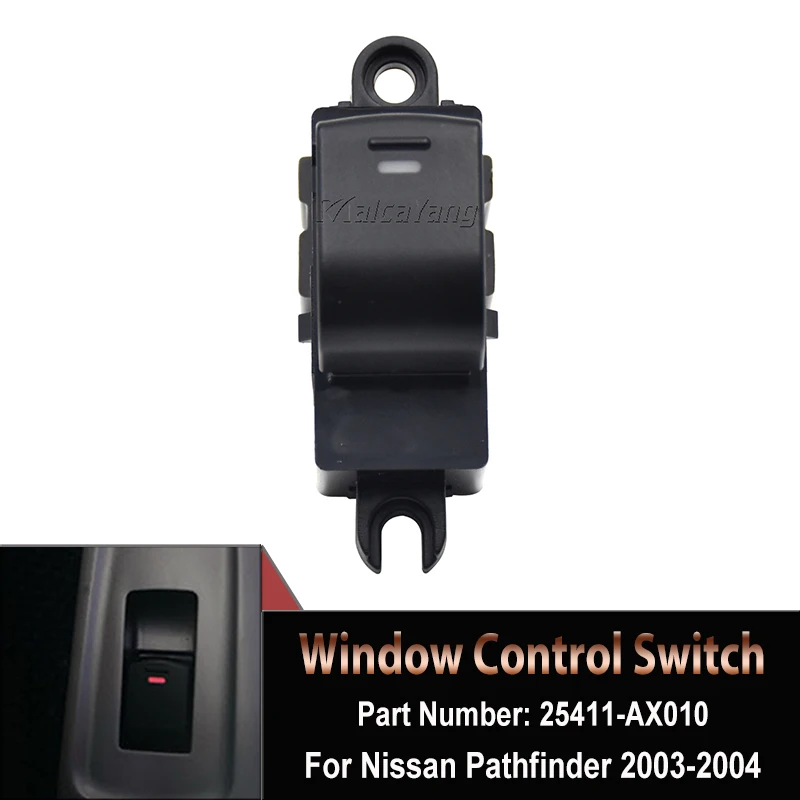 زر مفتاح رافع نافذة السيارة الكهربائية الرئيسية لنيسان فيرسا S SL تيدا C11X SC11X 2007-2011 25411-AX010 25411-AX000