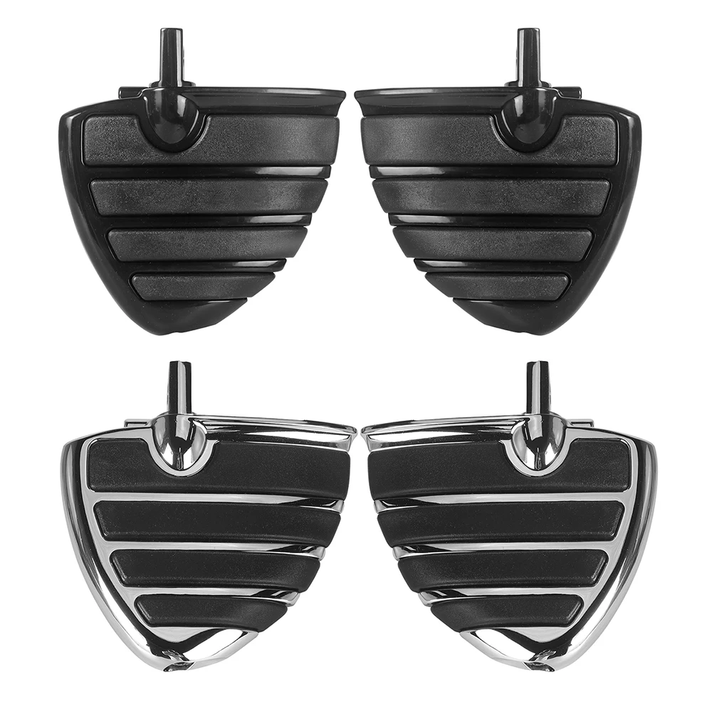 

Black/ Chrome 10mm Male Mount Motorcycle Footrest Foot Pegs Floorboard Rubber For Harley Iron XL 883 1200 Touring Custom Dyna