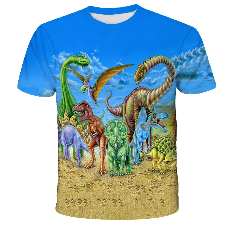 New Jurassic Park Dinosaur 3D Print T-shirt Jurassic World Boys Girls Fashion T Shirt Kids Children Tshirt Top Boy Girl Clothing